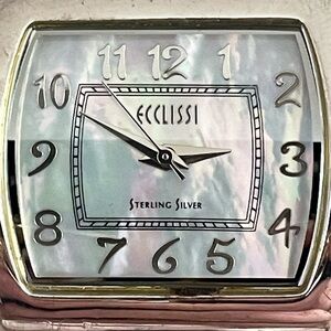 Ecclissi Watch with Black Leather Strap